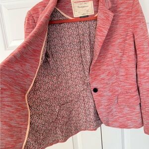 Vintage One Button Blazer Jacket Size Medium Anthropologie Retro Cartonnier